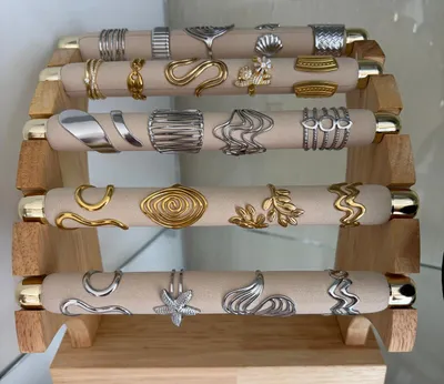 Anillos Plateados Y Dorados